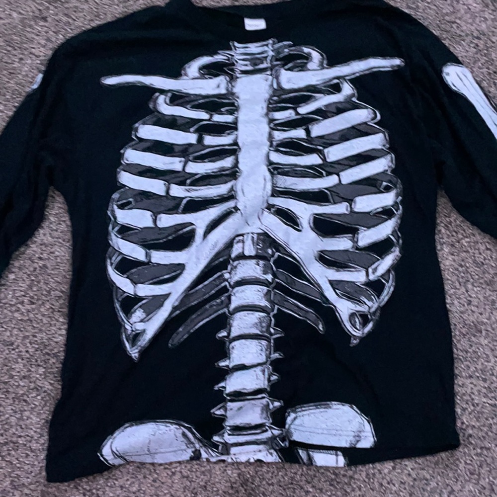 spirit halloween skeleton long sleeve t shirt